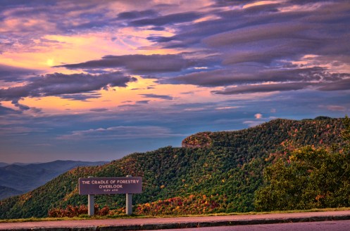 View from the Blue Ridge Parkway. Pisgah Forest NC